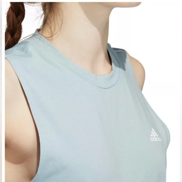 adidas Women's Cotton Cinch Tank Top - Picture 3 of 3